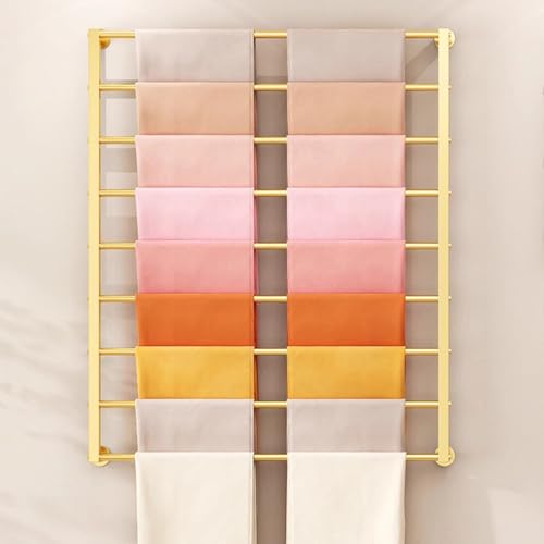 JYBNBBE Multifunktionaler, wandmontierter Schalständer für Krawatten, Seidenschals, Handtücher und Geschenkpapier. Platzsparender Bandhalter und Präsentationsständer aus Metall,Gold-80x120cm JYBNBBE Multifunktionaler, wandmontierter Schalständer für Krawatten, Seidenschals, Handtücher und Geschenkpapier. Platzsparender Bandhalter und Präsentationsständer aus Metall,Gold-80x120cm von JYBNBBE