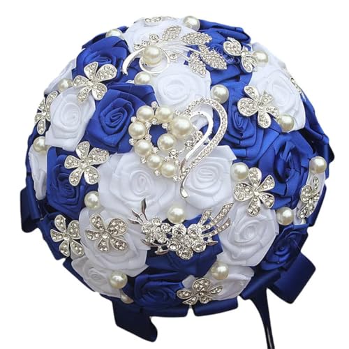 JYBNBBE Romantische Strass Schmetterling Rote Rose Band Hand-Gehalten Blume Ewige Hochzeit Kapelle Multicolor Bouquet,23cm White Royalblue JYBNBBE Romantische Strass Schmetterling Rote Rose Band Hand-Gehalten Blume Ewige Hochzeit Kapelle Multicolor Bouquet,23cm White Royalblue von JYBNBBE