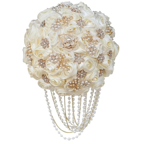 JYBNBBE Staaten Band Braut Perle Hand Blume Hochzeit Liefert Festival Hand-Gehalten Blume Hochzeit Bouquet,16cm Ivory JYBNBBE Staaten Band Braut Perle Hand Blume Hochzeit Liefert Festival Hand-Gehalten Blume Hochzeit Bouquet,16cm Ivory von JYBNBBE