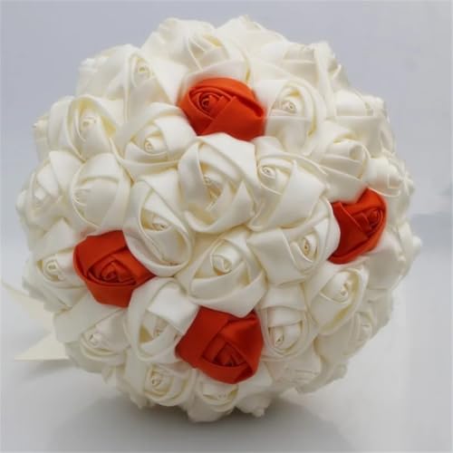 JYBNBBE Staaten Band Braut Perle Hand Blume Hochzeit Liefert Festival Hand-Gehalten Blume Hochzeit Bouquet,Ivory Orange JYBNBBE Staaten Band Braut Perle Hand Blume Hochzeit Liefert Festival Hand-Gehalten Blume Hochzeit Bouquet,Ivory Orange von JYBNBBE