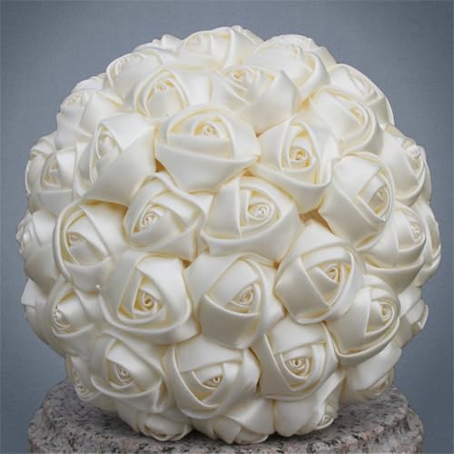 JYBNBBE Strass Braut Brautjungfer Brosche Bouquet 18Cm Wein Rot Perle Diamant Satin Rose Bouquet DIY Hochzeit Liefert,18cm Simple Ivory JYBNBBE Strass Braut Brautjungfer Brosche Bouquet 18Cm Wein Rot Perle Diamant Satin Rose Bouquet DIY Hochzeit Liefert,18cm Simple Ivory von JYBNBBE