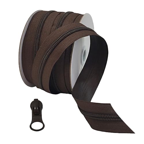 1 Meter wasserdichter Reißverschluss + 2 Schieber, Reißverschluss zum Nähen an Kleidung, Reißverschluss für Neopren, wasserdichter Reißverschluss für Wasser, Braun, 1 Meter 1 Meter wasserdichter Reißverschluss + 2 Schieber, Reißverschluss zum Nähen an Kleidung, Reißverschluss für Neopren, wasserdichter Reißverschluss für Wasser, Braun, 1 Meter von JYC CREATIVE