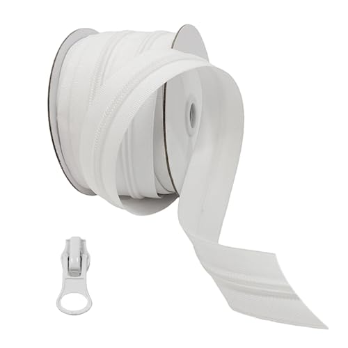 1 Meter wasserdichter Reißverschluss + 2 Schieber, Reißverschluss zum Nähen an Kleidung, Reißverschluss für Neopren, wasserdichter Reißverschluss für Wasser, Weiß, 1 Meter 1 Meter wasserdichter Reißverschluss + 2 Schieber, Reißverschluss zum Nähen an Kleidung, Reißverschluss für Neopren, wasserdichter Reißverschluss für Wasser, Weiß, 1 Meter von JYC CREATIVE