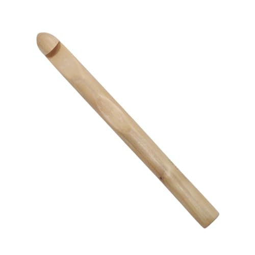 1 x Häkelnadel aus Holz, ergonomisch, weich, für Bastelarbeiten, Schals, Mützen, Amigurumis, DIY, ideal für jede Art von Muster und Garn, (1 Stück, 18 mm) von JYC CREATIVE