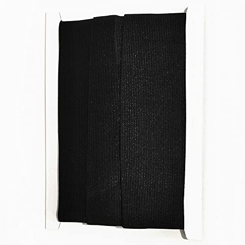 10M Elastisches Band zum Nähen 10 m x 80 mm Breite, elastisches Nähband, Nähgummi, Handarbeiten, Schwarz (332, 80 mm x 10 m) von JYC CREATIVE