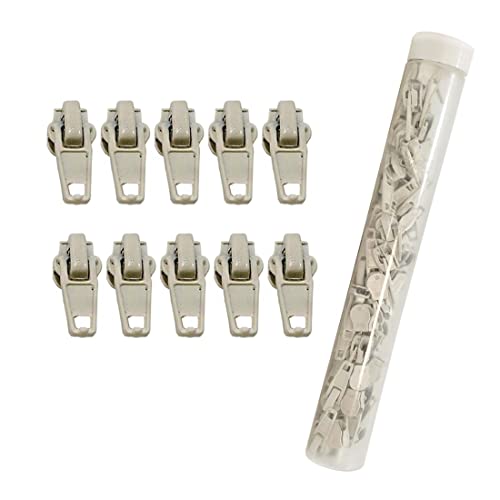 132 Automatische Metall-Schieber für Nylon-Reißverschluss, Cursor für Reißverschluss #3, Reißverschluss, zum Reparieren oder Montieren eines Reißverschlusses, Cremecursors, (#3, 103) von JYC CREATIVE