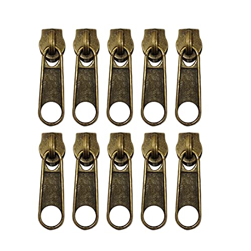 132 Metall-Reißverschlussschieber aus Nylon, Zipper für Reißverschluss #3, Reißverschluss zur Reparatur oder Montage eines Reißverschlusses, Schieber (Metall Gold) von JYC CREATIVE