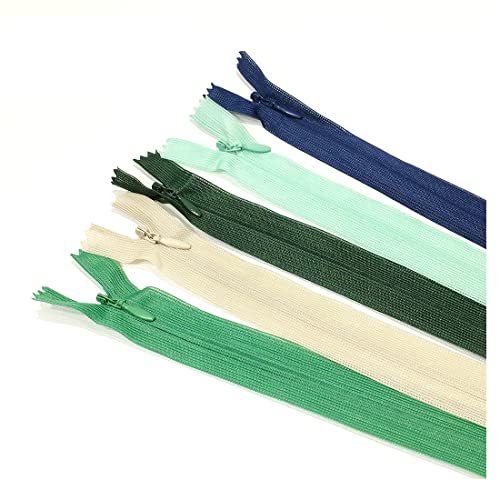 25 Stück/Geschlossener Unsichtbarer Reißverschluss, Viele Größen Und Farben #3, Schmaler Reißverschluss, Elegant Und Diskret Zum Aufnähen Von Kleidung, Nähen, (50 cm 25 Stück, sortiert3) von JYC CREATIVE