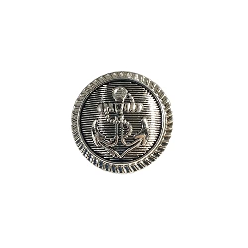 25 Stück Metallknöpfe, Jackenknöpfe, Mantelknöpfe, robuste Knöpfe, Knöpfe, Kleidungsknöpfe, Knöpfe zum Nähen, (Silber3, 23mm) von JYC CREATIVE
