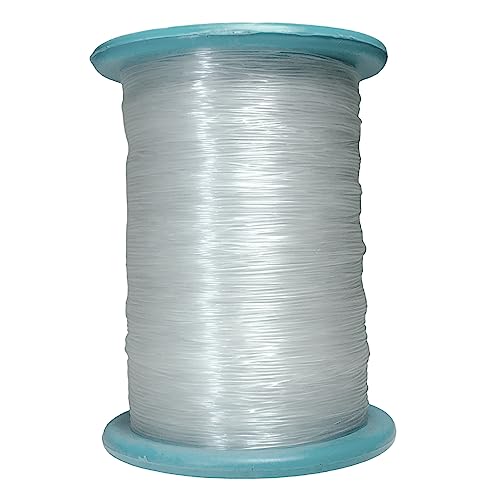 350 Meter Transparentes elastisches Nylonfaden, elastisches Seil, Angelschnur, Perlengarn für Schmuckherstellung, Armbänder, Halsketten und andere Bastelarbeiten (0,8 mm, Transparent 1) von JYC CREATIVE