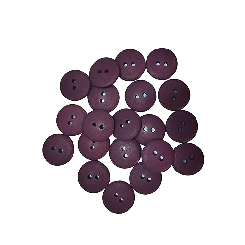 50 Stück Knöpfe zum Nähen, runde Knöpfe, Plastikknöpfe, Bastelknöpfe, Nähknöpfe, Knöpfe zum Dekorieren, lila Knöpfe für Kleidung, (7217-18, 18mm) von JYC CREATIVE
