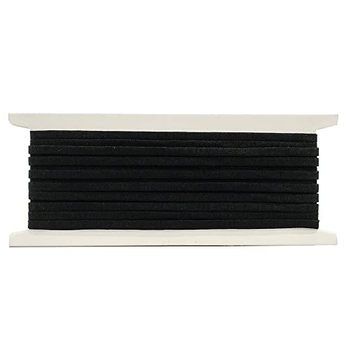 6M Gummiband für Masken, 6m x 4mm Breite, Elastisches Band zum Nähen, Gummi zum Nähen von Kleidung, Basteln, Schwarzes Elastisches Nähen (4mm x 6m) von JYC CREATIVE