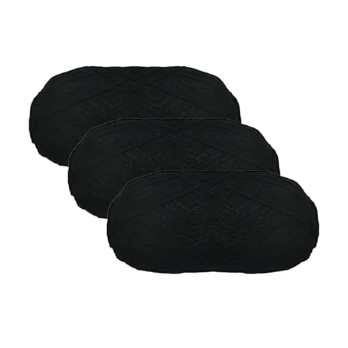 Feine Wolle (100 g – 365 Meter) zum Häkeln und Stricken, Acryl, zum Stricken (3, Schwarz) von JYC CREATIVE