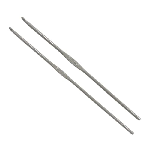 Häkelnadeln aus Stahl, ergonomisch, weich, zum Basteln, Stricken von Schals, Mützen, Amigurumis, DIY, ideal für jede Art von Muster und Garn (2 Stück, 2,5/3 mm) von JYC CREATIVE