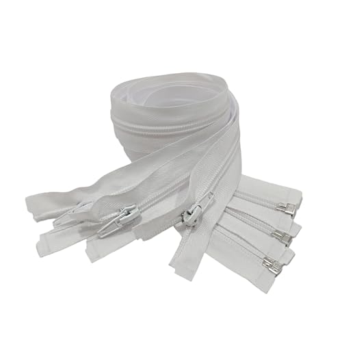 JYC CREATIVE Packung mit 3 offenen Reißverschlüssen aus Nylon, Nr. 5, erhältlich in 16 Farben und 14 Größen, Reißverschluss zum Nähen, Reißverschluss zum Nähen, 101, 40 cm von JYC CREATIVE