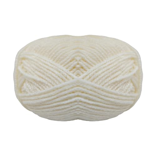 JYC CREATIVE Wollknäuel, 100 g, 120 Meter, Häkelwolle, Strickwolle, Acrylwolle, Strickwolle, Häkelwolle, Strickwolle, (1, Vanille 103) von JYC CREATIVE