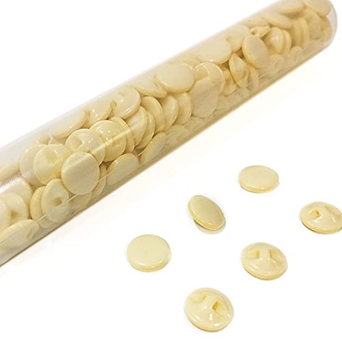 Knöpfes, Kleidungsknopf,144 Stück/Röhrchen, Harz, Halbkugel, Viele Farben und Größen, Kunststoff, Handwerk, Nähen, Handarbeiten, Knopf, Cremefarben, (103, 15 mm) von JYC CREATIVE