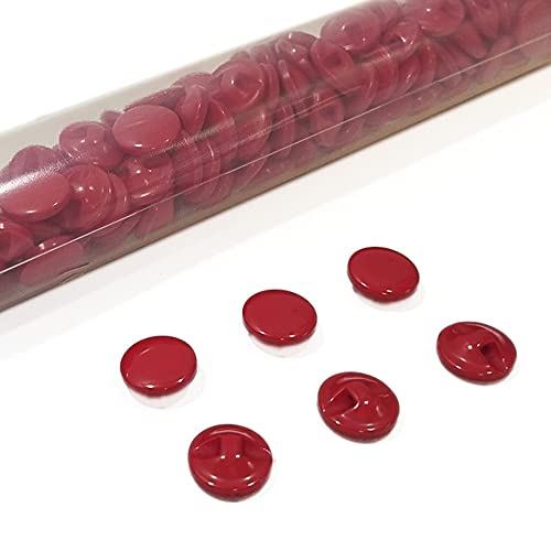 Knöpfes, Kleidungsknopf,144 Stück/Röhrchen, Harz, Halbkugel, Viele Farben und Größen, Kunststoff, Handwerk, Nähen, Handarbeiten, Knopf, Rot, (3393, 12 mm) von JYC CREATIVE