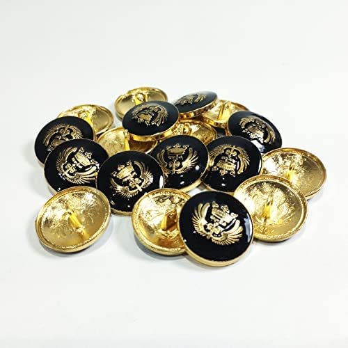 Metallknöpfe für Jacke, Mantel, Jeans, Knöpfe für Kleidung, Nähen, 25 Stück (Gold2, 23 mm) von JYC CREATIVE