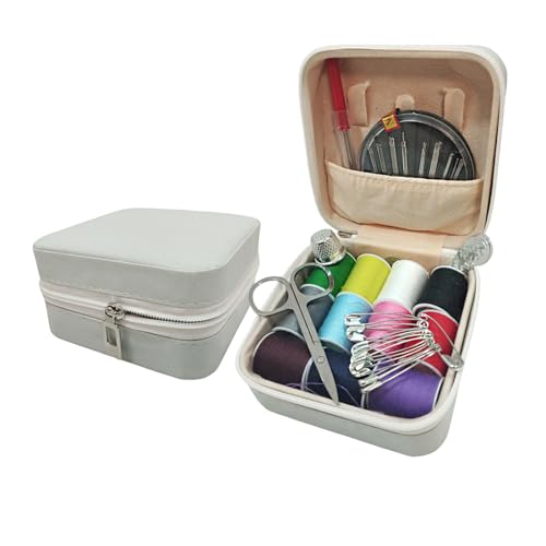 Nähkasten-Set, tragbar, Nähgarn-Set, Nähkästchen für Bastelarbeiten, komplettes Nähkästchen, Nähkästchen (Minze) von JYC CREATIVE