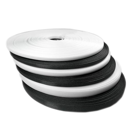 Polyester-Wale zum Nähen, aus Kunststoff, Korsett, Stäbe, Basteln, Nähzubehör, Kleider, Taschen, 46 m Rolle, Weiß / Schwarz, 10 mm Polyester-Wale zum Nähen, aus Kunststoff, Korsett, Stäbe, Basteln, Nähzubehör, Kleider, Taschen, 46 m Rolle, Weiß / Schwarz, 10 mm von JYC CREATIVE
