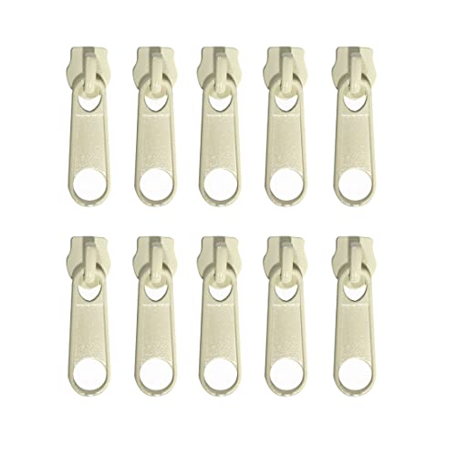 132 Metallschieber für Nylon-Reißverschluss, freier Reißverschluss #3, Reißverschluss zum Reparieren oder Befestigen eines Reißverschlusses, gelbe Schieber (#3, 103) von JYC CREATIVE