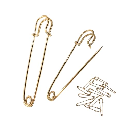 Schottische Sicherheitsnadeln für Mantel oder Schal, Sicherheitsnadeln für Kleidung, Sicherheitsnadeln für Schottenrock, große Sicherheitsnadel, (55 mm – 12 Stück, Gold) Schottische Sicherheitsnadeln für Mantel oder Schal, Sicherheitsnadeln für Kleidung, Sicherheitsnadeln für Schottenrock, große Sicherheitsnadel, (55 mm – 12 Stück, Gold) von JYC CREATIVE