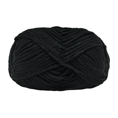 JYC CREATIVE Wollknäuel, 100 g, 120 Meter, Häkelwolle, Strickwolle, Acrylwolle, Strickwolle, Häkelwolle, Strickwolle, (1, Schwarz 332) von JYC CREATIVE