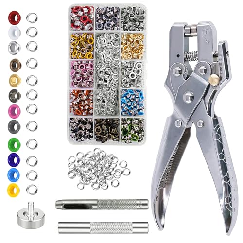 700pcs Ösen Set, Ösen 5mm Lochzange Ösenzange Set mit Installation Werkzeuge 12 Farben, Ösenzange für Planen, Schuhe, Kleidung, Taschen, DIY Handwerk 700pcs Ösen Set, Ösen 5mm Lochzange Ösenzange Set mit Installation Werkzeuge 12 Farben, Ösenzange für Planen, Schuhe, Kleidung, Taschen, DIY Handwerk von JYCONNECTS