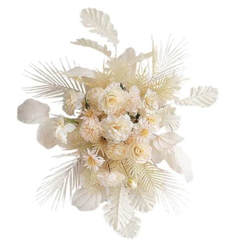JYCRA Hochzeitsbogen-Blumen, Künstliche Blumengirlanden für Hochzeiten, Willkommensschild-Blumen-Hintergrundgirlanden, für Zeremonie, Empfang, Tür, Wand, Staffelei, Heimdekoration (A) von JYCRA