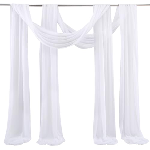 JYCRA Hochzeitsbogen-Drapierungsstoff, Chiffon-Stoff-Vorhangdekorationen, Elegante Hochzeitsbögen, Chiffon-Stoff-Vorhang, Transparente Vorhänge für Den Hintergrund, Hochzeitsaccessoires,(#2) von JYCRA