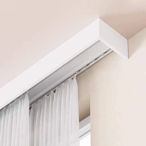 gardinenschiene vorhangschiene Doppelte Gardinenschiene Mit Querbehang, Decken- Oder Wandmontage Gardinenkästen Fürs Wohnzimmer, Weißes, Verdecktes Doppel-Gardinenschienensystem, Sonderlänge(Ceiling M gardinenschiene vorhangschiene Doppelte Gardinenschiene Mit Querbehang, Decken- Oder Wandmontage Gardinenkästen Fürs Wohnzimmer, Weißes, Verdecktes Doppel-Gardinenschienensystem, Sonderlänge(Ceiling M von JYHHCYS