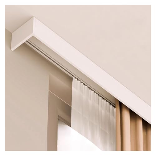gardinenschiene vorhangschiene Fenstervorhang-Kassette Mit Schiene, Weißes Verstecktes Vorhangschienensystem Für Schlafzimmer, Raumteiler-Vorhangkastenschiene Mit Geräuschlosen Rollen(Ceiling Mount,10 gardinenschiene vorhangschiene Fenstervorhang-Kassette Mit Schiene, Weißes Verstecktes Vorhangschienensystem Für Schlafzimmer, Raumteiler-Vorhangkastenschiene Mit Geräuschlosen Rollen(Ceiling Mount,10 von JYHHCYS