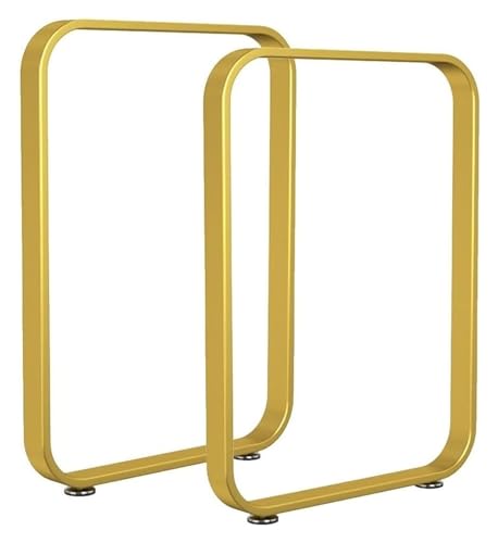 JYHHGDS Tischbeine aus Metall, Couchtischbeine aus Metall, Möbelbeine – Schreibtischbeine, Bankbeine aus Metall, robuste Möbelbeine für Bänke, Tischbeine aus Metall (Gold, 72 x 50 cm) von JYHHGDS