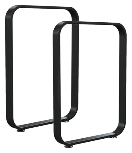 JYHHGDS Tischbeine aus Metall, Couchtischbeine aus Metall, Möbelbeine – Schreibtischbeine, Bankbeine aus Metall, robuste Möbelbeine für Bänke, Tischbeine aus Metall (schwarz, 42 x 50 cm) von JYHHGDS