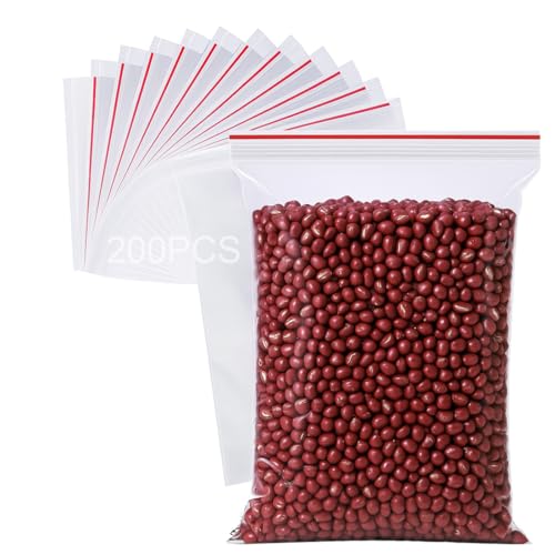 200 Plastikbeutel 10 x 15 cm Wiederverschließbare Durchsichtige, Dick und Haltbar, Verschlussbeutel, Kekstüten, Schmuckverpackungen, Lebensmittelbeutel, Kleine Druckverschlussbeutel 200 Plastikbeutel 10 x 15 cm Wiederverschließbare Durchsichtige, Dick und Haltbar, Verschlussbeutel, Kekstüten, Schmuckverpackungen, Lebensmittelbeutel, Kleine Druckverschlussbeutel von JYNVO