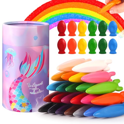 JYPS Wachsmalstifte für Kleinkinder, 36 Ungiftig Sicher Buntstifte Set für 2-6 Mädchen, Abwaschbare Malstifte mit Stifthalter, Kunstzubehör Zeichnung Malerei Malkunst, Geschenk für Kinder Weihnachten JYPS Wachsmalstifte für Kleinkinder, 36 Ungiftig Sicher Buntstifte Set für 2-6 Mädchen, Abwaschbare Malstifte mit Stifthalter, Kunstzubehör Zeichnung Malerei Malkunst, Geschenk für Kinder Weihnachten von JYPS