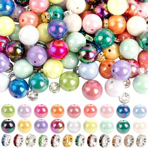 JYvivid 140 Stück Fokusperlen für Stifte, Perlen für Perlenstifte, Regenbogen-Acryl-Stiftperlen, Abstandshalter für Stifte, Schmuckherstellung, Armbänder, Schlüsselanhänger JYvivid 140 Stück Fokusperlen für Stifte, Perlen für Perlenstifte, Regenbogen-Acryl-Stiftperlen, Abstandshalter für Stifte, Schmuckherstellung, Armbänder, Schlüsselanhänger von JYvivid