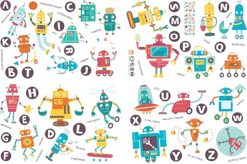 Early Education Letter A-Z, Robots Wall Sticker,Bedroom Living Room Children's room Wall decoration paintin Window Stickers Für Glas für Home Baby Dusche Dekoration Party Supplies Early Education Letter A-Z, Robots Wall Sticker,Bedroom Living Room Children's room Wall decoration paintin Window Stickers Für Glas für Home Baby Dusche Dekoration Party Supplies von JZ