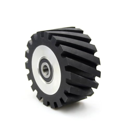 1 Stück 100 x 50 mm massives/gerilltes Gummi-Kontaktrad, 4 x 2 Zoll, Ersatzteil für Bandschleifer, G 12,7 mm Lager 1 Stück 100 x 50 mm massives/gerilltes Gummi-Kontaktrad, 4 x 2 Zoll, Ersatzteil für Bandschleifer, G 12,7 mm Lager von JZFDCLF