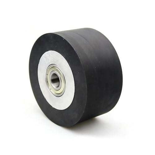 1 Stück 100 x 50 mm massives/gerilltes Gummi-Kontaktrad, 4 x 2 Zoll, Ersatzteil für Bandschleifer, S 15 mm Lager von JZFDCLF