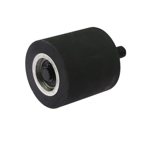 1 Stück OD35/50/80 mm Gummi-Kontaktradrolle mit Welle M10 x 12 mm Schleifschleifmaschine Bandschleiferteil, 50 mm massiv von JZFDCLF