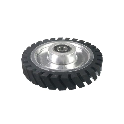 1 Zoll/25 mm Breite, gezacktes, gerilltes Gummi-Kontaktrad, 6 Zoll – 14 Zoll, Bandschleifer-Zubehör, 150 x 25 mm, 6202 installiert 15 von JZFDCLF
