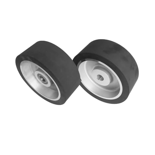 150/200/250 x 75 mm breites Gummi-Kontaktrad-Ersatzteil für Bandschleifer, massiv 150 x 75 mm, Innendurchmesser 25 mm von JZFDCLF