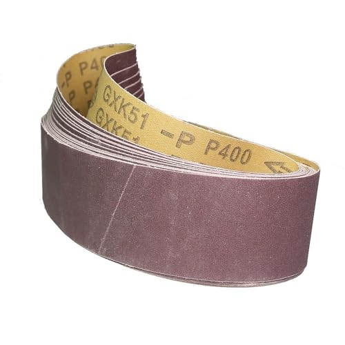 150 mm 6 x 2 Zoll 6 x 1 Zoll Gummi-Fliehkraftrad-Bandschleifer-Schleifhülsen 473 x 50 mm, P400 x 10 Stück 150 mm 6 x 2 Zoll 6 x 1 Zoll Gummi-Fliehkraftrad-Bandschleifer-Schleifhülsen 473 x 50 mm, P400 x 10 Stück von JZFDCLF