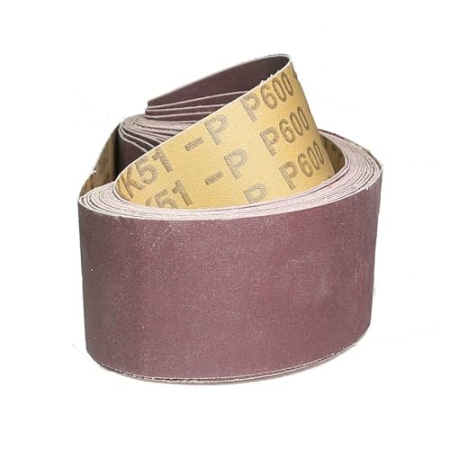 150 mm 6 x 2 Zoll 6 x 1 Zoll Gummi-Fliehkraftrad-Bandschleifer-Schleifhülsen 473 x 50 mm, P600 x 10 Stück von JZFDCLF