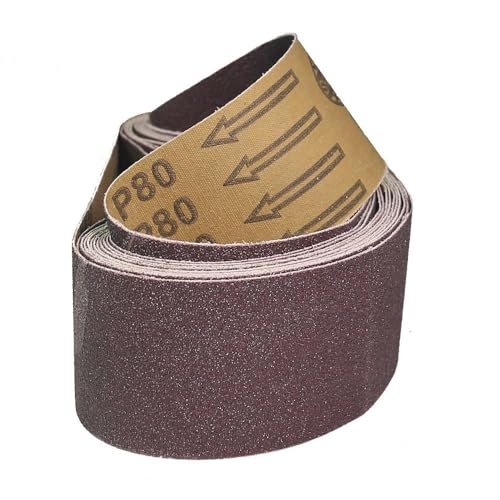 150 mm 6 x 2 Zoll 6 x 1 Zoll Gummi-Fliehkraftrad-Bandschleifer-Schleifhülsen 473 x 50 mm, P80 x 10 Stück 150 mm 6 x 2 Zoll 6 x 1 Zoll Gummi-Fliehkraftrad-Bandschleifer-Schleifhülsen 473 x 50 mm, P80 x 10 Stück von JZFDCLF