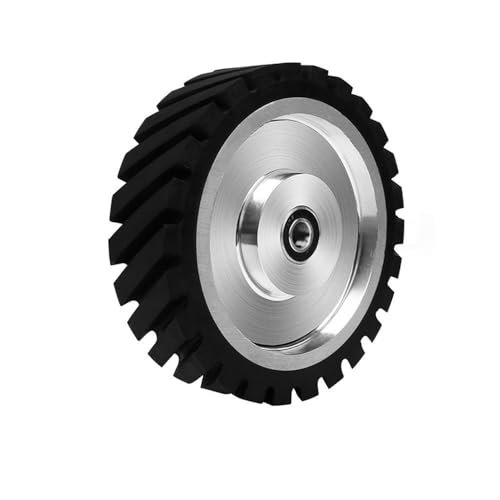 150 mm x 50 mm Kontaktrad, gezacktes Bandschleifer-Kontaktrad, Kontaktgummirad für Schleifbänder, Härte 65 A, 6202, 15 mm 150 mm x 50 mm Kontaktrad, gezacktes Bandschleifer-Kontaktrad, Kontaktgummirad für Schleifbänder, Härte 65 A, 6202, 15 mm von JZFDCLF
