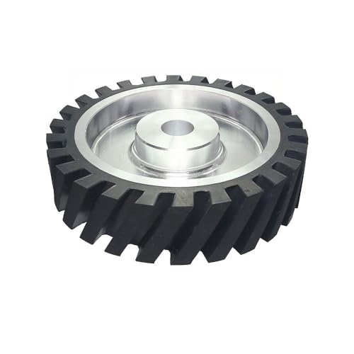 200 x 50 mm gezackte Gummi-Kontaktscheibe, 8 x 2 Zoll, Bandschleifer, Polierscheibe, Schleifband-Set, ID 25 mm von JZFDCLF