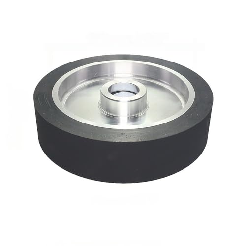 200 x 50 mm glattes Gummi-Kontaktrad, 8 x 2 Zoll, Zubehör für Schleifbandschleifer, für 6202-Lager von JZFDCLF